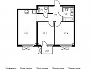 2-комнатная квартира, 58 м², 4/33 эт. Москва