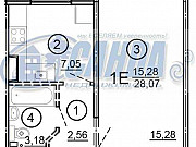 1-комнатная квартира, 28 м², 3/4 эт. Тверь