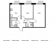 2-комнатная квартира, 55 м², 2/18 эт. Москва