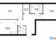 2-комнатная квартира, 64 м², 19/19 эт. Москва