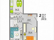 2-комнатная квартира, 68 м², 5/17 эт. Воронеж