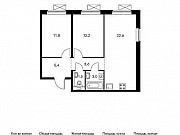 2-комнатная квартира, 60 м², 17/17 эт. Москва