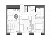 2-комнатная квартира, 54 м², 10/21 эт. Москва