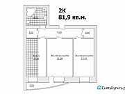 2-комнатная квартира, 84 м², 10/18 эт. Барнаул