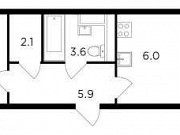 2-комнатная квартира, 45 м², 17/19 эт. Москва