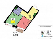 1-комнатная квартира, 33 м², 17/48 эт. Москва