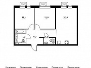 2-комнатная квартира, 59 м², 10/15 эт. Москва