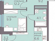 3-комнатная квартира, 54 м², 4/16 эт. Пермь