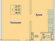 1-комнатная квартира, 49 м², 7/10 эт. Новосибирск