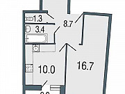 1-комнатная квартира, 40 м², 2/19 эт. Санкт-Петербург