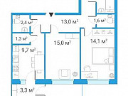 2-комнатная квартира, 61 м², 1/4 эт. Санкт-Петербург