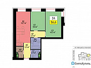 2-комнатная квартира, 56 м², 15/23 эт. Москва