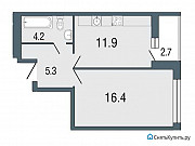 1-комнатная квартира, 37 м², 1/25 эт. Санкт-Петербург