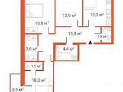 3-комнатная квартира, 87 м², 1/4 эт. Санкт-Петербург