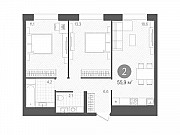 2-комнатная квартира, 55 м², 13/17 эт. Москва