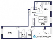 3-комнатная квартира, 90 м², 1/4 эт. Санкт-Петербург