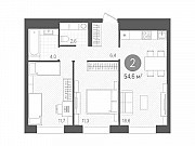 2-комнатная квартира, 54 м², 9/21 эт. Москва