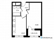 1-комнатная квартира, 38 м², 20/24 эт. Москва