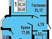 2-комнатная квартира, 53 м², 6/12 эт. Оренбург