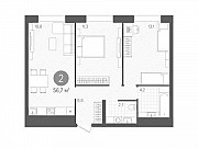 2-комнатная квартира, 56 м², 15/17 эт. Москва