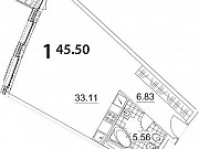 1-комнатная квартира, 45 м², 3/21 эт. Москва