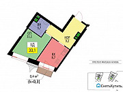 1-комнатная квартира, 33 м², 11/48 эт. Москва