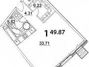 1-комнатная квартира, 49 м², 4/21 эт. Москва