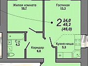 2-комнатная квартира, 46 м², 9/16 эт. Киров