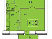 1-комнатная квартира, 43 м², 5/10 эт. Красноярск