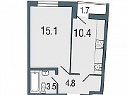 1-комнатная квартира, 33 м², 2/19 эт. Санкт-Петербург