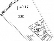 1-комнатная квартира, 49 м², 5/21 эт. Москва