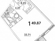 1-комнатная квартира, 49 м², 3/21 эт. Москва