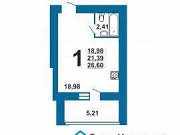 1-комнатная квартира, 20 м², 5/10 эт. Рязань