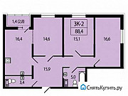 3-комнатная квартира, 88 м², 8/22 эт. Санкт-Петербург