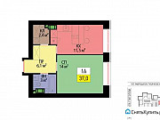 1-комнатная квартира, 37 м², 5/23 эт. Москва