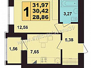 1-комнатная квартира, 30 м², 10/10 эт. Калининград