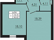 1-комнатная квартира, 46 м², 2/10 эт. Санкт-Петербург