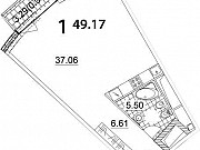 1-комнатная квартира, 49 м², 6/21 эт. Москва