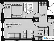 2-комнатная квартира, 49 м², 6/20 эт. Пермь