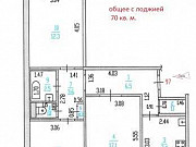 3-комнатная квартира, 68 м², 3/10 эт. Барнаул