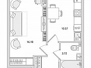 1-комнатная квартира, 33 м², 1/17 эт. Санкт-Петербург