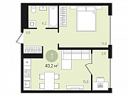 1-комнатная квартира, 40 м², 3/15 эт. Екатеринбург