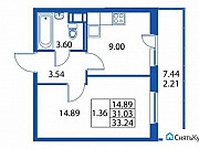 1-комнатная квартира, 37 м², 10/17 эт. Санкт-Петербург