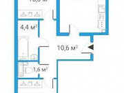 2-комнатная квартира, 64 м², 4/4 эт. Санкт-Петербург