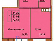 1-комнатная квартира, 35 м², 13/14 эт. Пермь