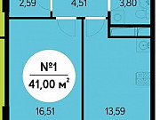 1-комнатная квартира, 41 м², 2/11 эт. Обнинск