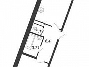 1-комнатная квартира, 41 м², 10/12 эт. Санкт-Петербург