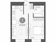 1-комнатная квартира, 37 м², 18/21 эт. Москва