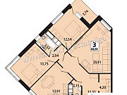 3-комнатная квартира, 85 м², 2/23 эт. Москва