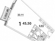 1-комнатная квартира, 45 м², 5/21 эт. Москва